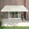 vidaXL Copertină retractabilă automată, crem, 4x3 m 3154478