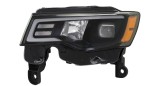 Set faruri Jeep Grand Cherokee, 20, montare fata, stanga+dreapta, cu semnalizare LED; cu lampa pozitie LED; Tip USA; H1+H9+LED; manual; rama neagra;