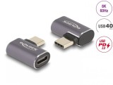 Adaptor USB 4 type C 8K60Hz/4K144Hz 100W 40Gb T-M unghi stanga/dreapta, Delock 60047