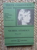 Nichita Stanescu. Poezii - Stefania Mincu (texte comentate)
