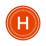 Pista HexaCraft de decolare si aterizare drone, diametru 40cm, previne deteriorarea dronei, utilizare pe multiple suprafete, material premium, portoca