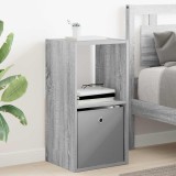 vidaXL Noptieră cu sertar Gri Sonoma 35 x 32 x 68,5 cm Lemn compozit 8000638