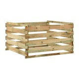 vidaXL Compostor de grădină din șipci 120x120x70 cm lemn de pin tratat