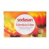 Sapun bio cu galbenele si aloe, Sodasan