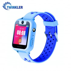 Ceas Smartwatch Pentru Copii Twinkler TKY-S6 cu Functie Telefon, Localizare GPS, Camera, Lanterna, Pedometru, SOS, Joc Matematic - Albastru, Cartela S foto