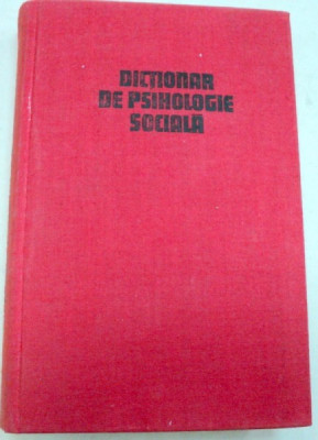 Dictionar de psihologie sociala 1981 foto