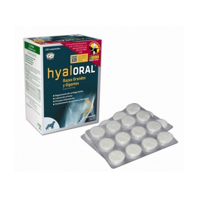 SUPLIMENT PENTRU CAINI DE TALIE MARE HYALORAL (BLISTER x 12TABLETE) foto