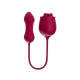 Honey Play Box, Rosa, Jucărie rotativă &icirc;n formă de trandafir și vibrator cu impuls 2 &icirc;n 1, 9 Thrusting Patterns &amp; 9 Rotation Pat