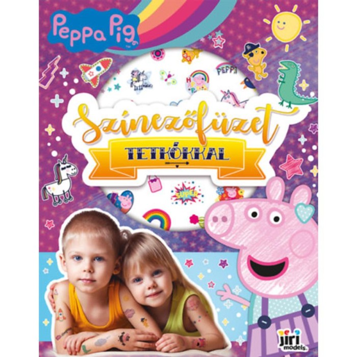 Sz&iacute;nezőf&uuml;zet tetk&oacute;kkal - Peppa malac