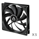 VENTILATOR ARCTIC PC, F12 PWM PST (Black) - 5 Pack,&quot;ACFAN00250A&quot;