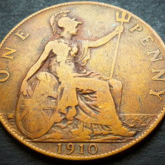 Moneda istorica 1 PENNY - MAREA BRITANICA / ANGLIA, anul 1910 *cod 3208