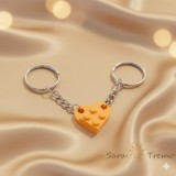 Cumpara ieftin Set 2 brelocuri , forma de inima completa, portocaliu