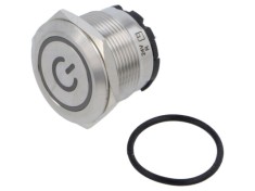 Comutator anti-vandalism E-SWITCH 2 poziții SPST 20A 250V IP67 LED roșu