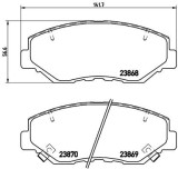Set placute frana BREMBO P28035