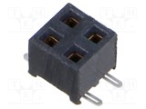 Conector şiruri pini mamă 4 PIN 2mm aurit SMT - SAMTEC