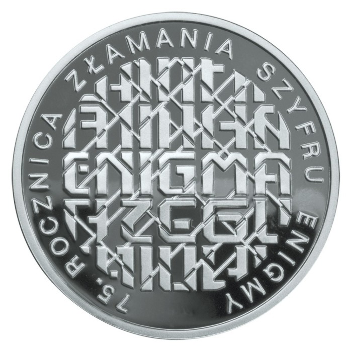 Polonia 10 zloti 2007,75th Anniversary of Breaking Enigma Codes14,14 g Argint .925 Proof