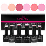 Cumpara ieftin Set 6 Oje Semipermanente 10ml SensoPRO Milano, Pink Grace