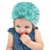 Caciulita vernil tip turban din catifea cu flori aplicate (Marime Disponibila: