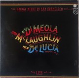 Al Di Meola / John McLaughlin / Paco De Lucia &ndash; Friday Night In San Francisco, LP, Scandinavia, 1981, stare excelenta (VG+)