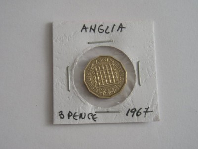 M3 C50 - Moneda foarte veche - Anglia - three pence - 1967 foto