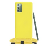 Cumpara ieftin Husa pentru Samsung Galaxy Note 20 4G / Note 20 5G, Techsuit Crossbody Lanyard, Yellow