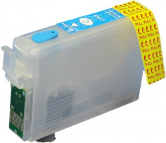 Cartus compatibil albastru EPSON T0712 T712 CYAN reincarcabil autoresetabil (... foto