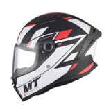 Casca integrala MT Stinger 2 Zivze B5 negru/alb/rosu mat