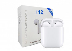 Casti Wireless bluetooth i12 TWS foto