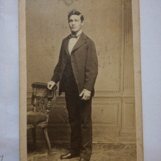 Foto veche carton CDV atelier L. Letzter, Timisoara/ Temesvar,tanar