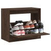 Pantofar vidaXL Stejar Maro 80x42x69cm Lemn Compozit. Dulap Hol Depozitare Pantofi cu Sertar Rabatabil si Blat