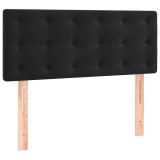 Cumpara ieftin Tablie de pat, negru, 100x5x78/88 cm, catifea