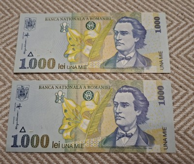 20 bancnote de 1000 lei 1998 UNC (multe consecutive) foto