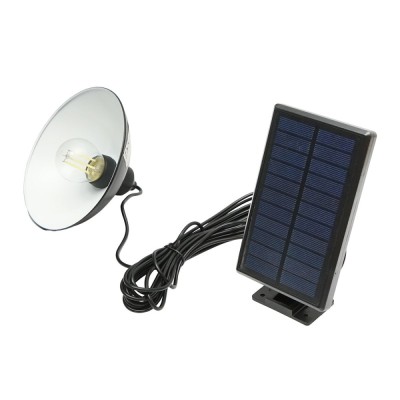Lampa solara LED 2W cu panou solar 1.5W/5.5V, baterie 3.7V/1.2 Ah si abajur IP54 Breckner Germany foto