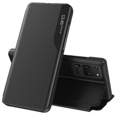 Husa Samsung Galaxy S20 Ultra Eco Leather View flip tip carte, negru foto