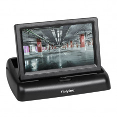 Monitor Auto TFT Peiying, 4.3 inch, 2 intrari video, 5W cu Garantie 2 ani foto