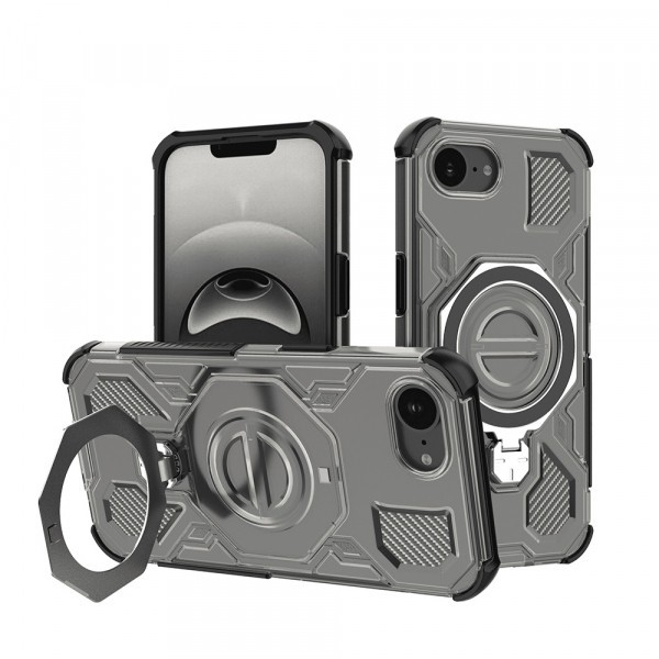 Husa pentru Apple iPhone 16e, Techsuit, Carbon Shield Pro, Neagra Deschisa