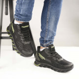 Cumpara ieftin Pantofi Sport De Barbati 2359 Negru Cu Verde