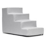 Scara pentru animale de companie, caini sau pisici, 4 trepte, antiderapanta, husa detasabila, inaltime 40 cm, gri deschis Household NewTrend