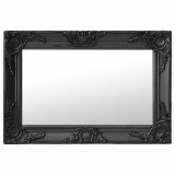 Oglinda de perete &icirc;n stil baroc, negru, 60 x 40 cm GartenMobel Dekor, vidaXL