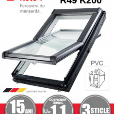 Fereastra mansarda + rama Roto R49 K200 PVC