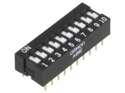 Comutator DIP-SWITCH 10 secțiuni ON-OFF foto