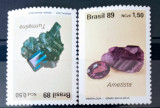 Brazilia 1989 minerale cristale SERIE ,NESTAMPILATA, Nestampilat