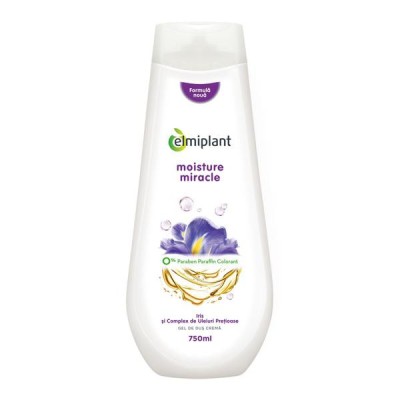 Gel de Dus Crema cu Iris si Uleiuri Pretioase Moisture Miracle 400 mililitri Elmiplant foto
