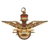 Bijuterie (Placat?) pentru Colan - Gradul 33 RSAA - Acvil? Bicefal? Aur 22k