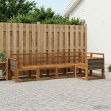 vidaXL Set de canapele de exterior 5 pcs natural Lemn Solid de Acacia 3385205