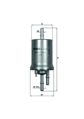 MAHLE KL 156/3 filtru combustibil foto