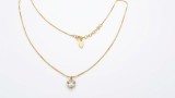 Cumpara ieftin Colier din Argint 925 Placat cu Aur Inima cu Cristal Zirconiu