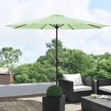 Umbrela soare HTGI-0772 poliester/otel 300 x 230 cm verde pastel [casa.pro] HausGarden Leisure