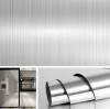 Set 2x Folie autocolanta tip inox, argintie, rezistenta la apa, usor de curatat, 60x300 cm, BZRSH
