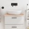 Gossi blat de baie, 60x30x2 cm, lemn masiv netratat